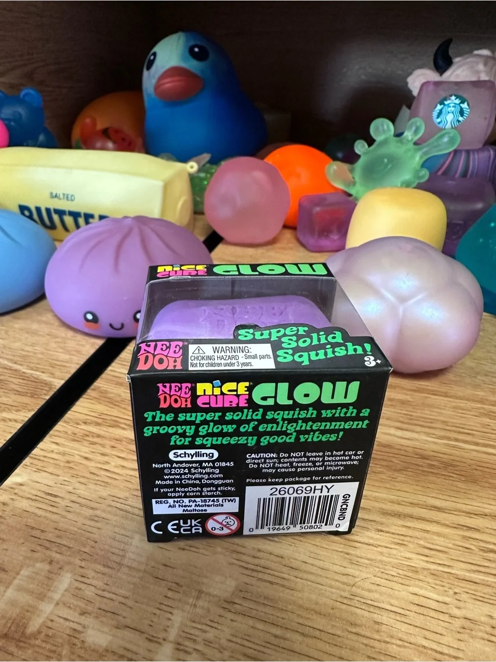 Authentic NeeDoh Nice Cube Glow- Purple